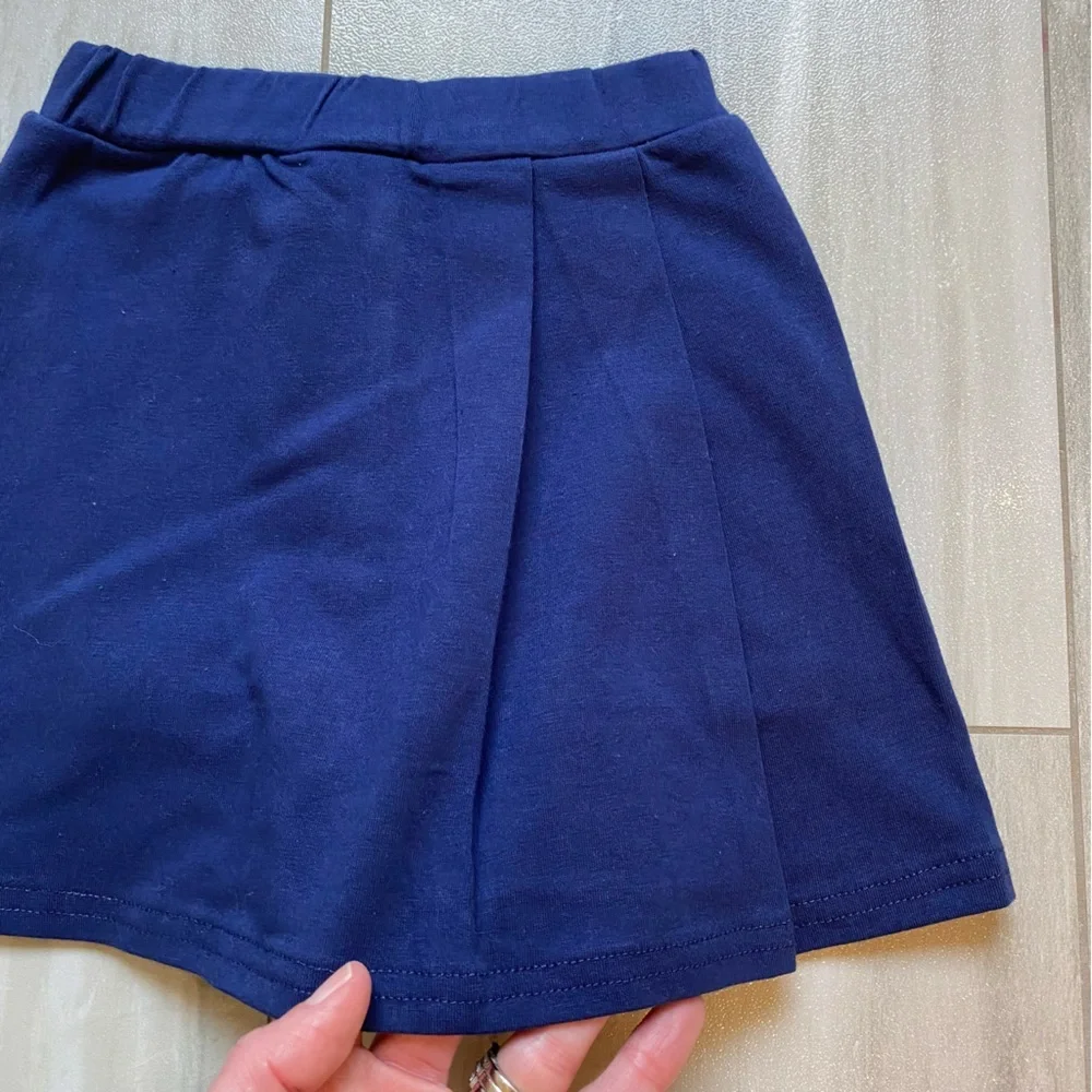 NWT JellyBean by Navy & Green Pickleball Sleeveless Bow Top & Skort Set Girl 18M
